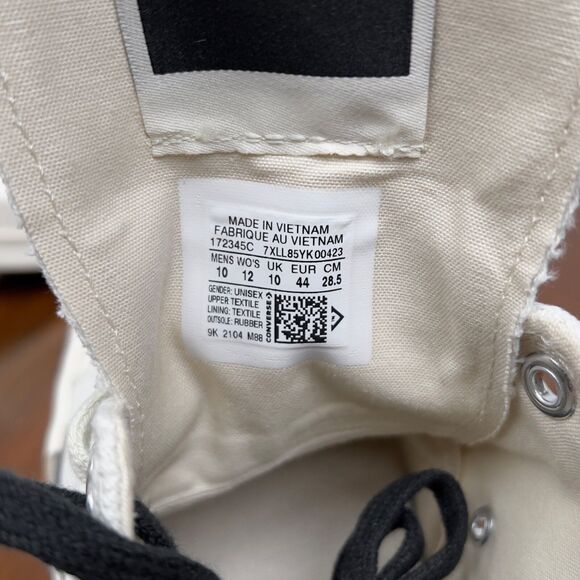 NIB Rick Owens x Converse Turbodrk Chuck 70 Sneakers 172345C Men's 10, EU 44 NEW - Picture 7 of 10